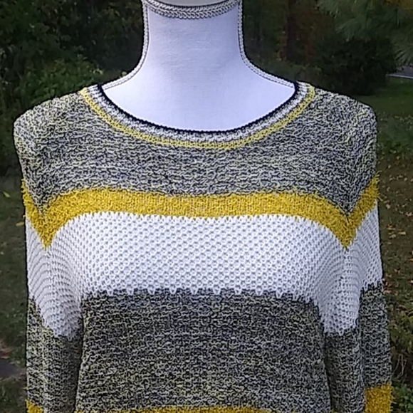 NEW CENY Striped Knit Pullover Sweater - Picture 3 of 9
